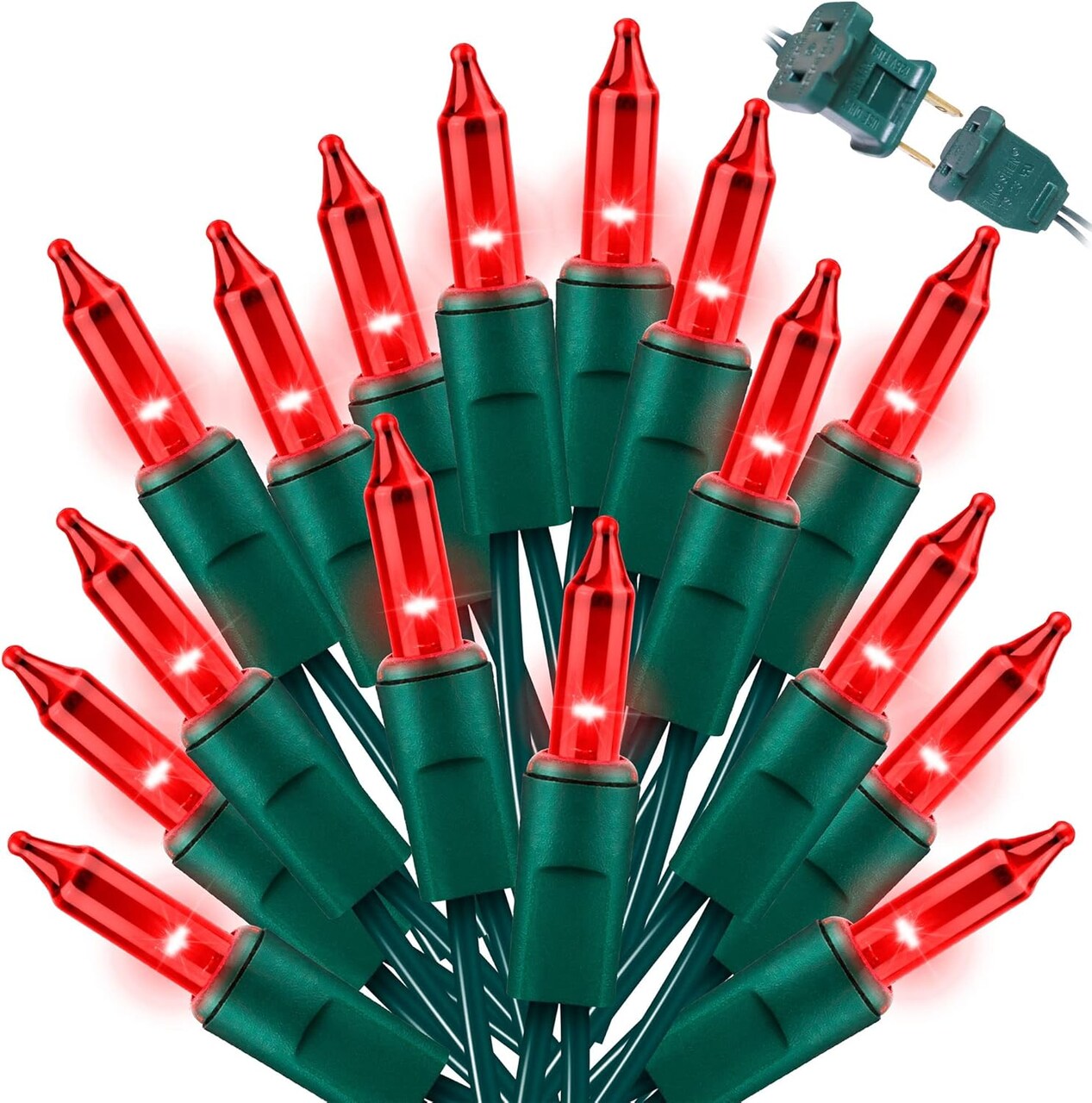 Christmas String Light,100 Count Incandescent Mini String Light in 21.6ft,Indoor/Outdoor 120V UL Certified Mini Light for Christmas